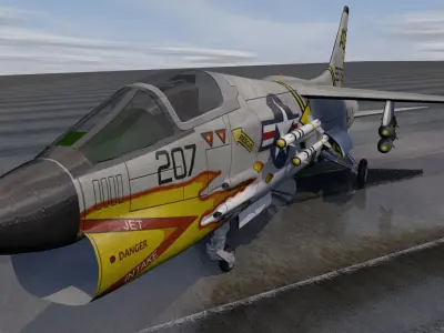 Vought F-8E Crusader 3D model