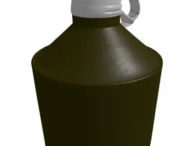 Dented Steel Canteen with Canvas 3D model