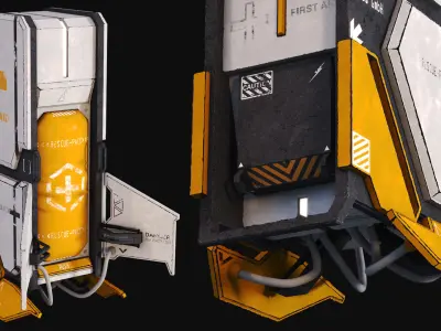 Rescue drone Low-poly 3D model