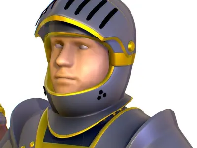 Subdivision 3D Men The Heavy Knight Low-poly 3D model