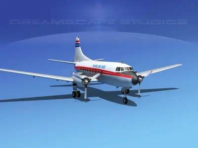 Martin 404 Pacific Airlines 3D model