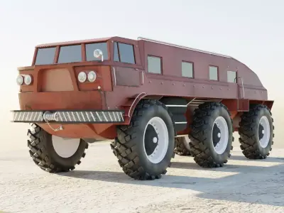 ZIL-E167 soviet monster truck - free model Free low-poly 3D model