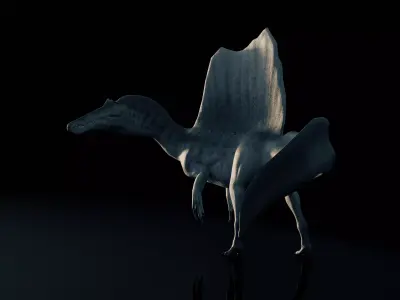 Spinosaurus Aegyptiacus-Low Poly-Rigged Low-poly 3D model