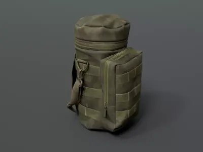 Military Tactical Water Bottle Pouch Low-poly 3D model