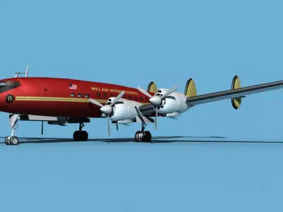 Lockheed L1649 Star Liner Willair International 3D model