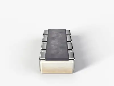 PBR SMD type Resistor model with 2K textures Low-poly 3D model