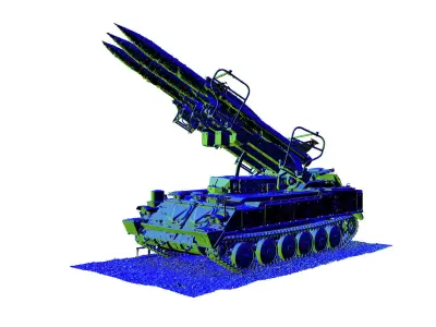 SPU 2 P25M1 launcher on the GM-568 tracked chassis 3D model