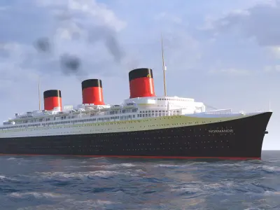 SS Normandie 3D model
