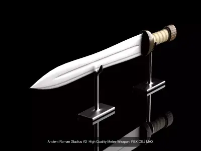 Roman Gladius Collection  3 High Quality Game Ready Swords 3D Model Pack
