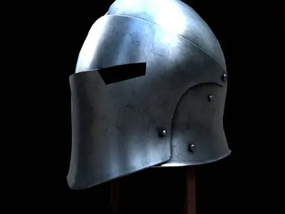 Knight Helmet Low-poly 3D model