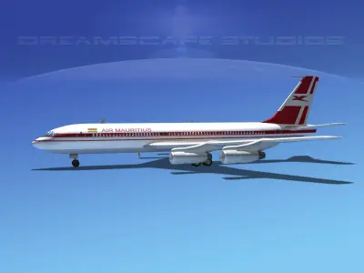 Boeing 707 Air Mauritius 3D model