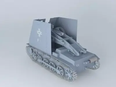 15 cm sIG 33 Sf on Panzerkampfwagen I Ausf B 3D model