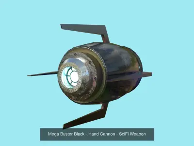 05 Mega Buster Collection - SciFi Blast Weapon like Megaman 3D Model Pack purchase