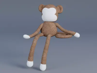 Monkey Toy Low-poly 3D model