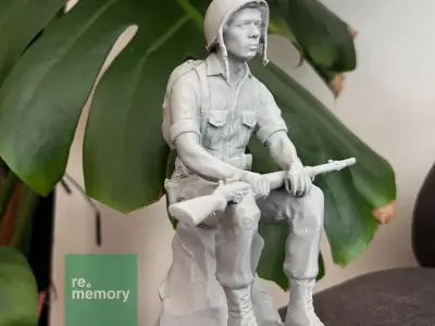 The Remembrance 1 12 Scale Mourning Soldier Statue 3D print model