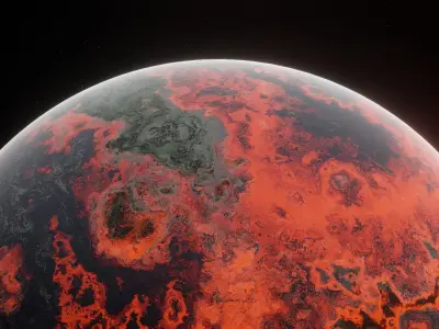 Planet Space Ready to game Low-poly 3D model 13