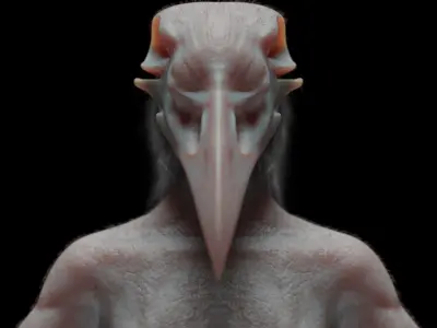 Opium Bird  Low-poly 3D model