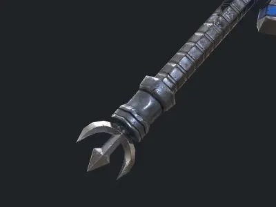 Fantasy Stylish- Axe of Disc Low-poly 3D model