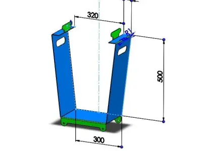 Trash can sheet metal 3D model