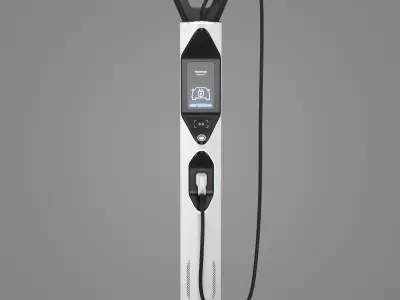 Electric Vehicle Charging Station 4 3D model