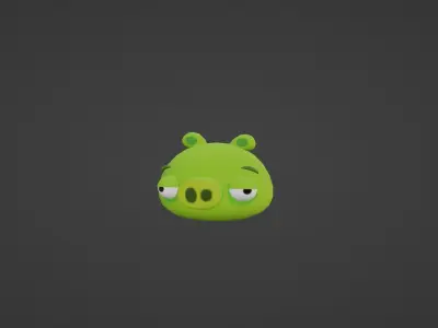 Angry Birds Minion Pig in 3D Low-poly 3D model