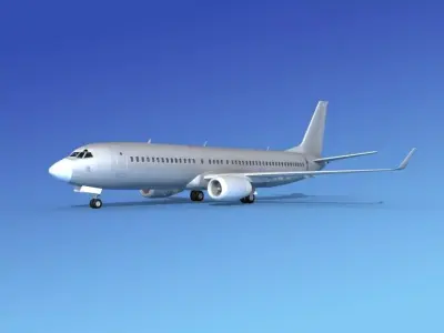 Boeing 737-800 Bare Metal 3D model