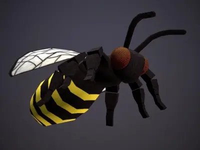 HIE Game ready Bee D180813 Low-poly 3D model