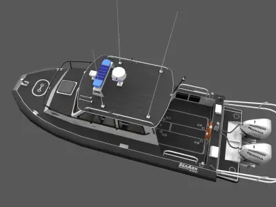 SeaArk Patrol boat  Low-poly 3D model