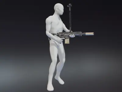 Anaconda Picatinny Rail Mount Free low-poly 3D model