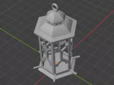 Lamp-Shaped Bird Feeder 3D Model 3D print model