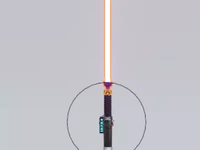 lightSaber choose your color in texture nodes Low-poly 3D model