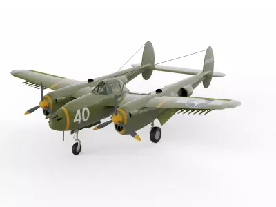 Lockheed P-38 Lightning 3D model