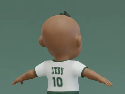 3D Kid Character Rigged Textured Low-poly 3D model