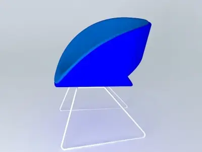 Modern blue chair Free 3D model