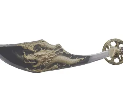 Dragon Samurai Sword Free 3D model