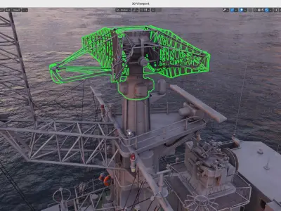 MR-320 Radar Low-poly 3D model