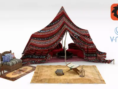 Arabic Islamic Tent 3D model