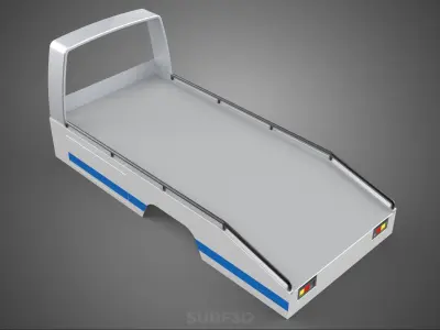 BODY BED ONLY FLATBED TOW TRUCK TOWING TOWTRUCK PICK UP VEHICLE 3D model