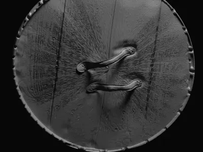 Spartan shield 3D model 3D model