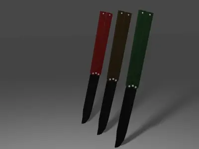 butterfly knife no UV game ready Free low-poly 3D model