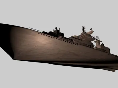  military cruiser 3D model
