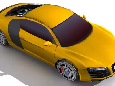 Audi R8 Low Poly Free low-poly 3D model