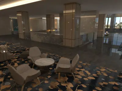 The Hotel Lobby 4 3D model