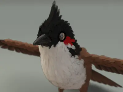 Bird bird sparrows binding model 3D model