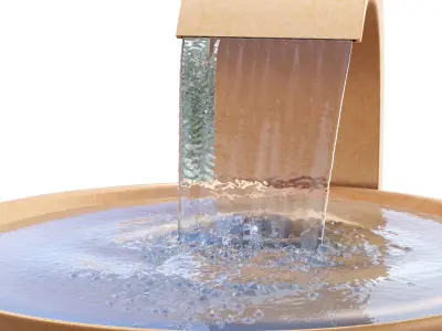 Decorative metal garden fountain 3D model