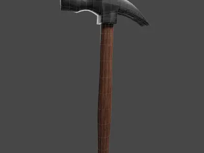 Hammer 3D Model Low-Poly Low-poly 3D model