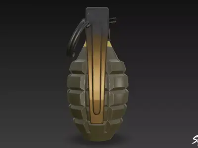 Grenade Modern Low-poly 3D model