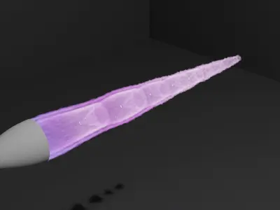 Rocket - Jet Engine Thrust Animation 3D model