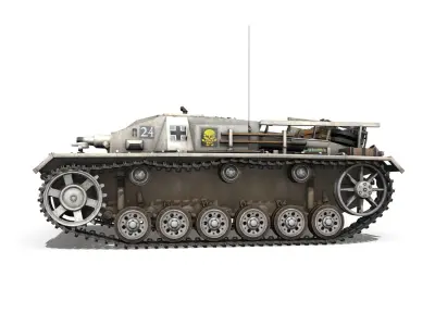 StuG III - Ausf D - StuG Abt 192 - Winter Camo 3D model