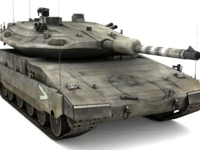 Merkava MK IV Low-poly 3D model